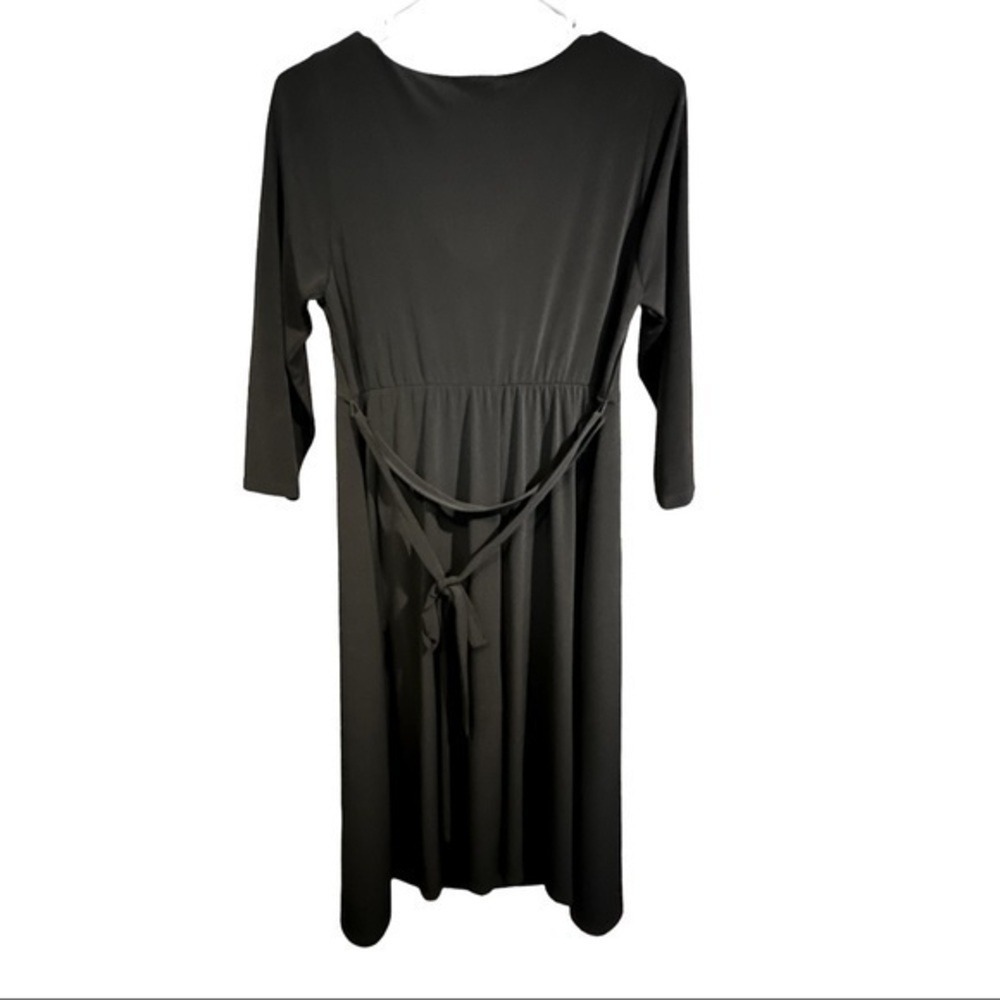 Two Hearts Maternity by Destination Maternity Black Cowl Neck Midi‎ Dress Size M - Picture 6 of 7